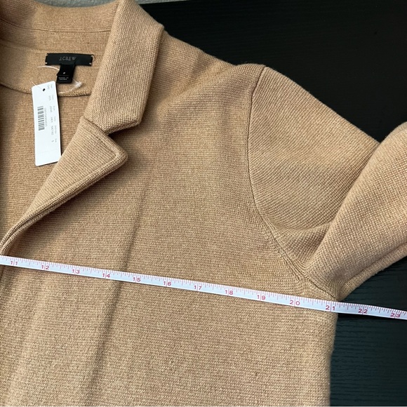 J. Crew Sophie Sweater Blazer Women’s Cotton Merino Wool Camel Tan Small NWT - Picture 13 of 14